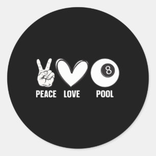 Sticker Rond Cool Pool Conception Pour Hommes Femmes Billard 8
