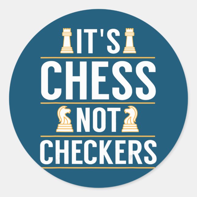 Sticker Rond cool ses échecs pas checkers chèques joueurs cadea (Devant)