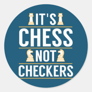 Sticker Rond cool ses échecs pas checkers chèques joueurs cadea