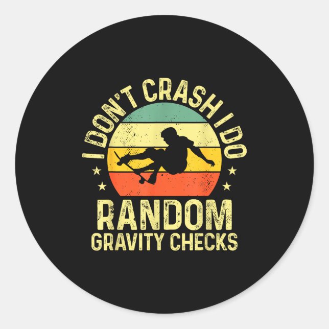 Sticker Rond Cool Skateboard Art For Men Women Skateboarding Sk (Devant)