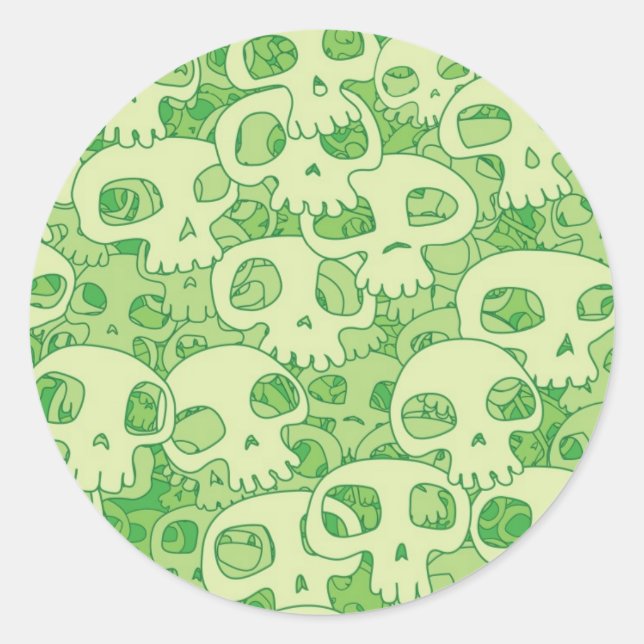 Sticker Rond Cool skulls (Devant)