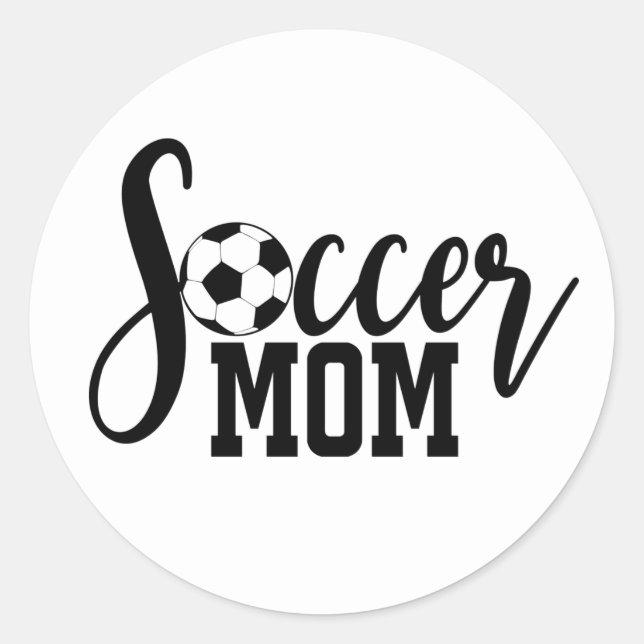 Sticker Rond cool soccer maman sport mot art (Devant)