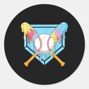Sticker Rond Cool Sport Baseball Accueil Plate Drift Avec Des É