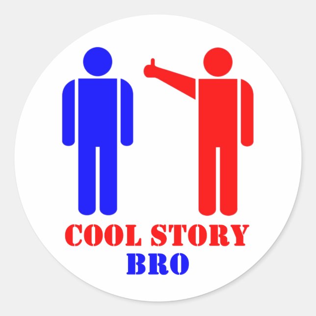 Sticker Rond Cool Story Bro Ism (Devant)