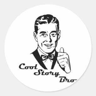 Sticker Rond Cool Story Bro Vintage Retro