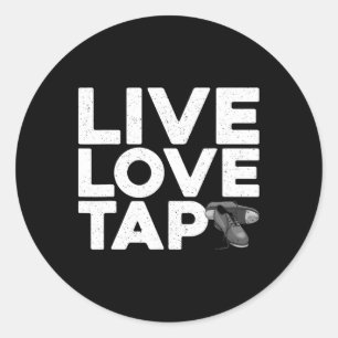 Sticker Rond Cool Tap Danser Design Pour Hommes Femmes Enfants
