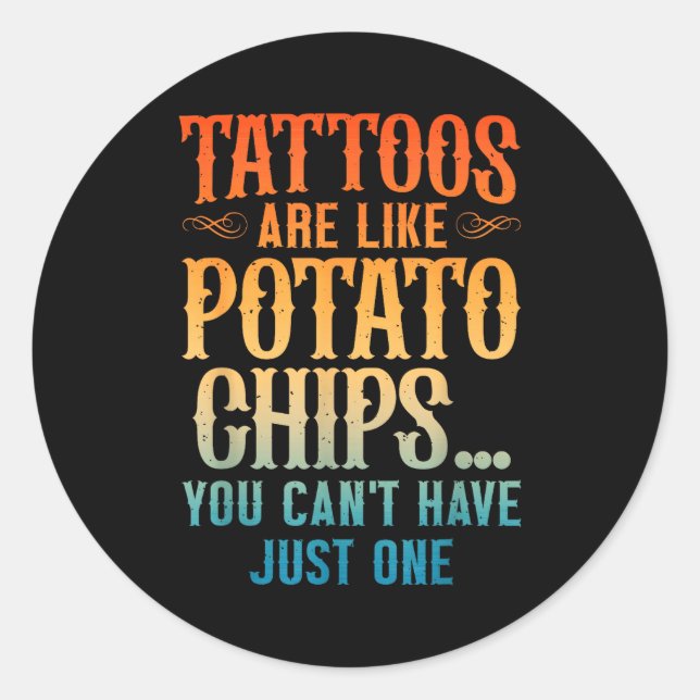 Sticker Rond Cool Tattoo Artist Art For Men Women Tattooist Tat (Devant)