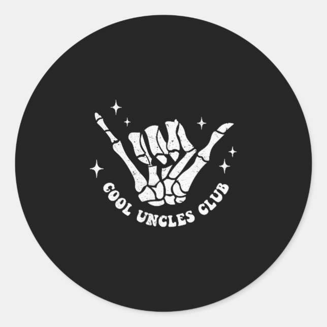 Sticker Rond Cool Uncles Club Uncle Cke Birthday Father's Day  (Devant)