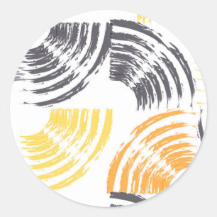 Sticker Rond Cool, unique, tendance, urbaine et colorée brosse 