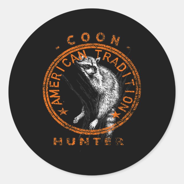 Sticker Rond Coon Hunter (Devant)