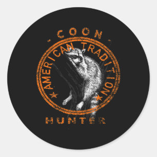 Sticker Rond Coon Hunter