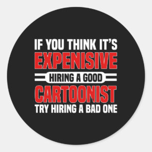 Sticker Rond Coonist Comic Book Illustrator Animator Cooning
