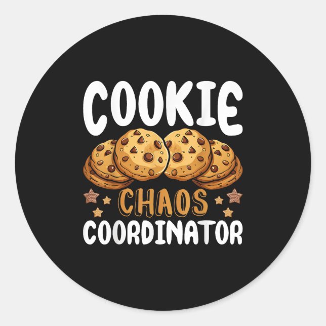 Sticker Rond Coordinateur Cookie Chaos (Devant)
