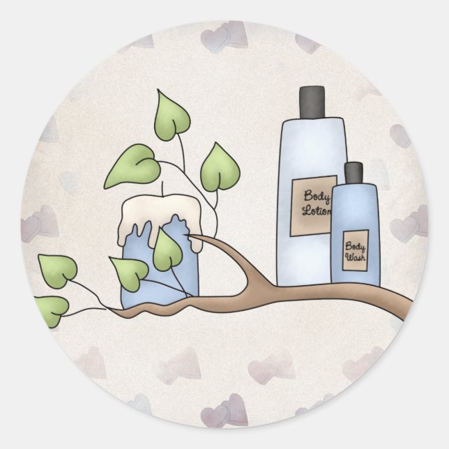 Sticker Rond Coordination des scellés d'enveloppe de Fête des m (Devant)