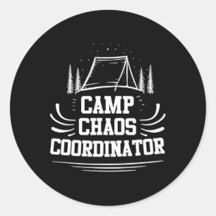 Sticker Rond Coordonnateur de Camp Chaos - Conseiller de camp d