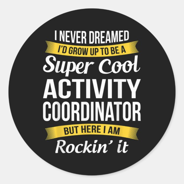 Sticker Rond Coordonnateur des activités Semaine des profession (Devant)