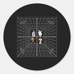 Sticker Rond Coordonnée 6 7 Mème drôle de professeur de mathéma