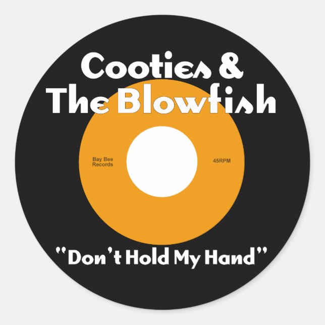 Sticker Rond Cooties & Blowfish Orange (Devant)