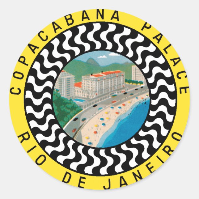 Sticker Rond CopacabanaPalaceRio (Devant)