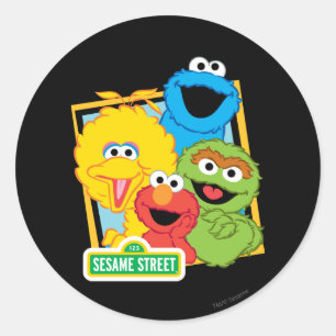 Sticker Rond Copains de Sesame Street
