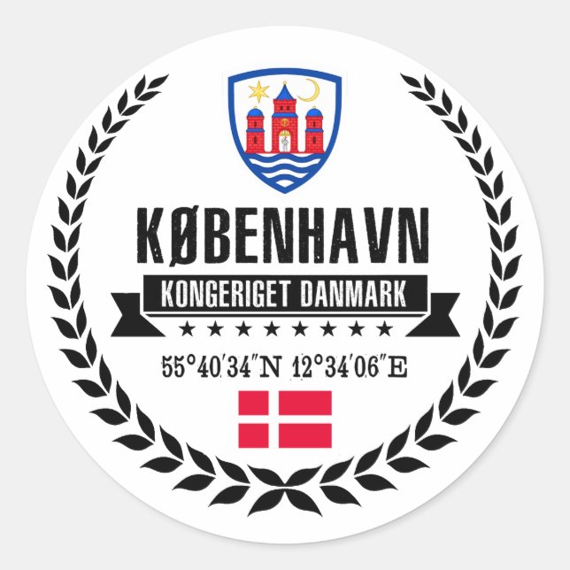 Sticker Rond Copenhague (Devant)