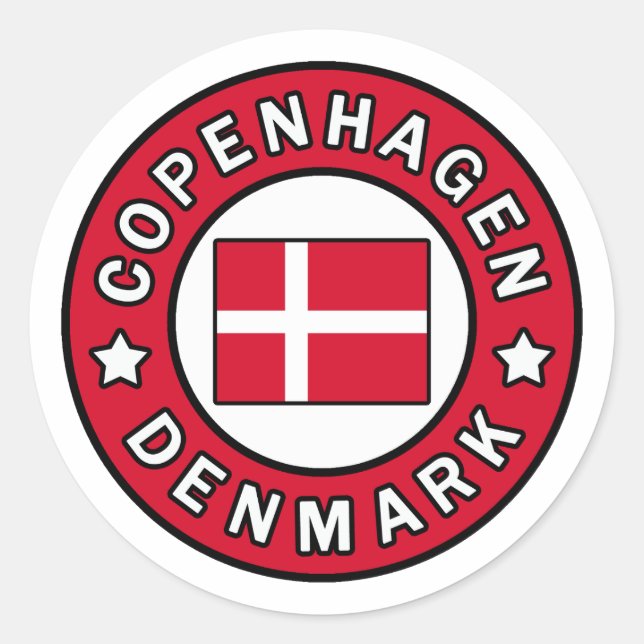 Sticker Rond Copenhague Danemark (Devant)