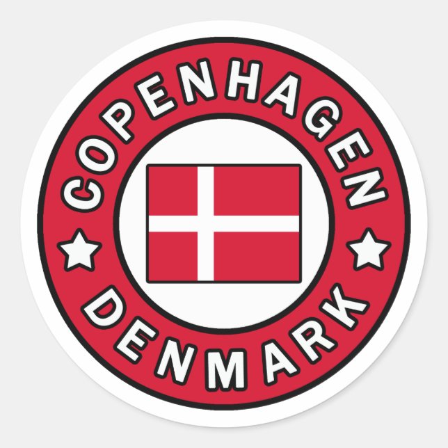 Sticker Rond Copenhague Danemark (Devant)
