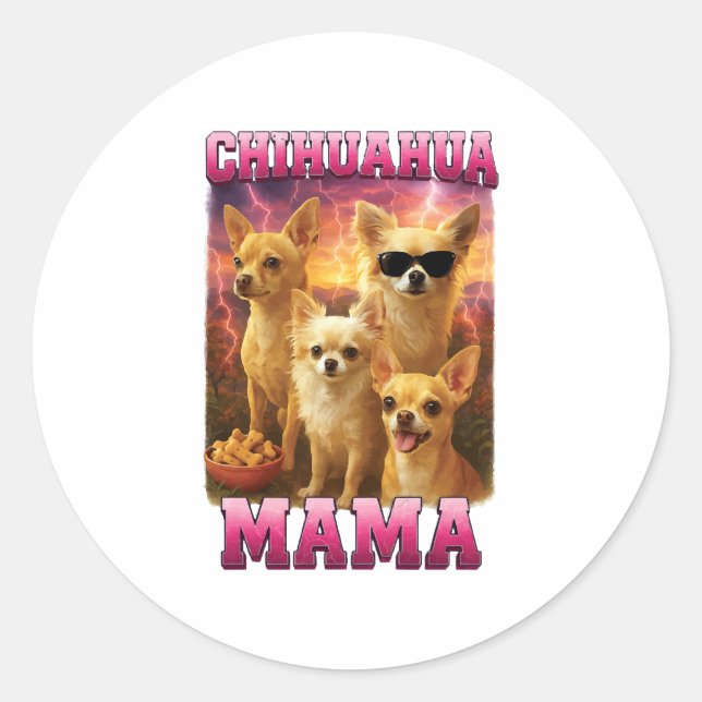 Sticker Rond Copie Copie Chihuahua (Devant)