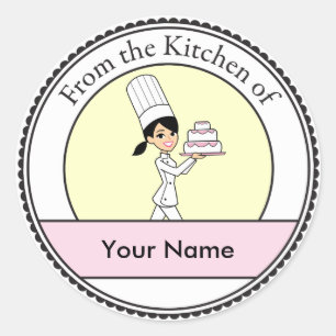 Sticker Rond Copie de chef de fille