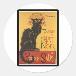 STICKER ROND COPIE DE LE CHAT NOIR
