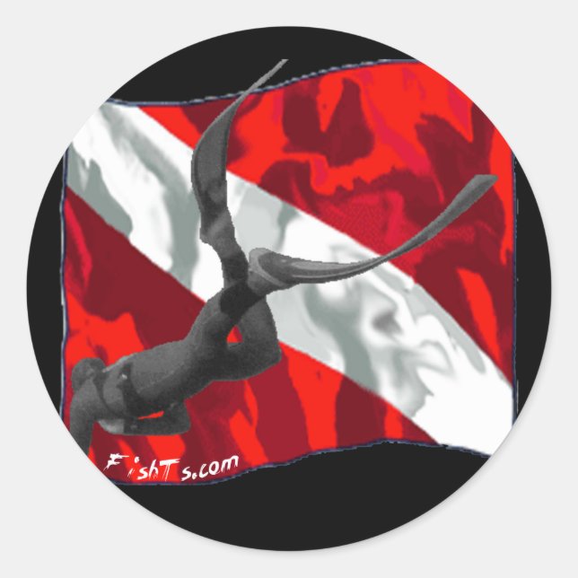 Sticker Rond copie de plongée libre (Devant)