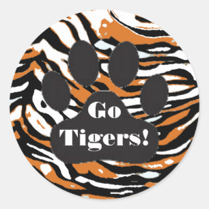 Sticker Rond Copie de tigre et esprit de Patte-School