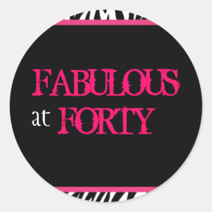 Sticker Rond copie de zèbre