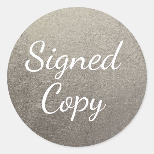 Sticker Rond Copie signée Argent (Devant)