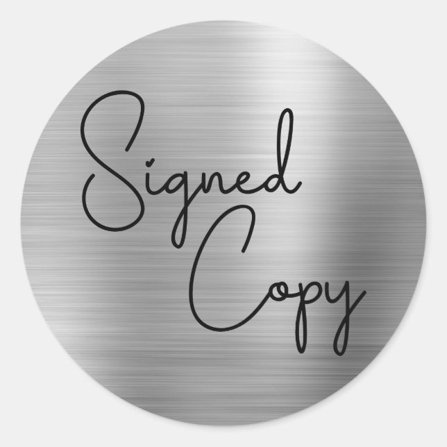 Sticker Rond Copie Signée Coeur mignon Argent (Devant)