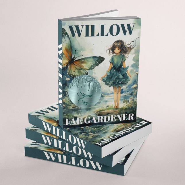 Sticker Rond Copie signée turquoise brossée Faux Parties scinti (Teal Brushed Foil Faux Glitter Drip Signed Copy Classic Round Sticker)