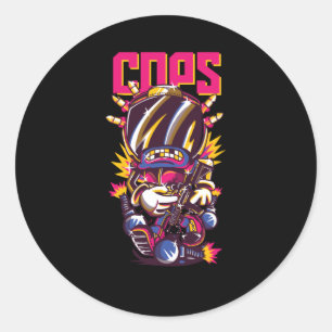Sticker Rond Cops