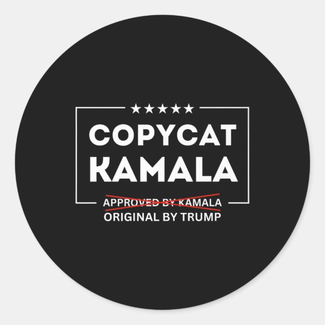 Sticker Rond Copycat Kamala Pas D'Impôt Sur Les Conseils Origin (Devant)
