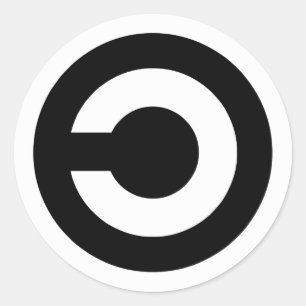 Sticker Rond Copyleft - l'information veut être libre