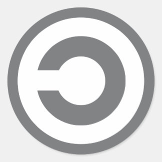 Sticker Rond Copyleft - l'information veut être libre