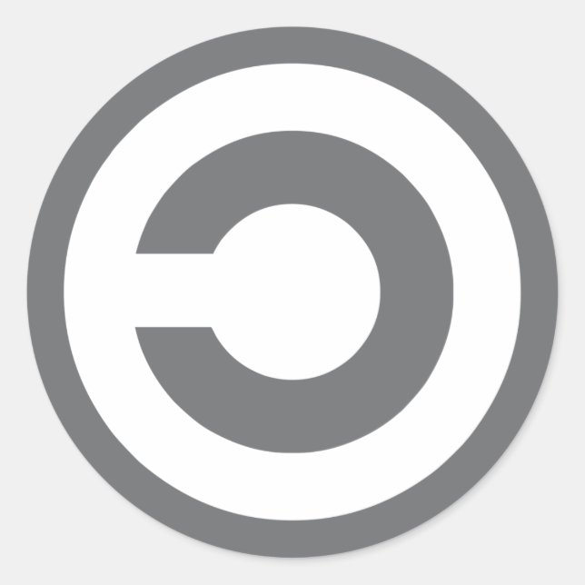 Sticker Rond Copyleft - l'information veut être libre (Devant)