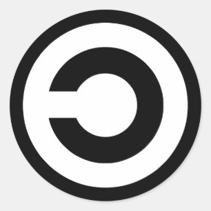Sticker Rond Copyleft - l'information veut être libre
