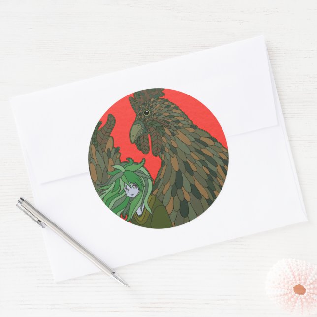 Sticker Rond Coq (Enveloppe)