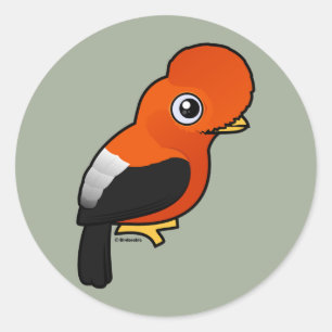 Sticker Rond Coq-de-le-rock andin