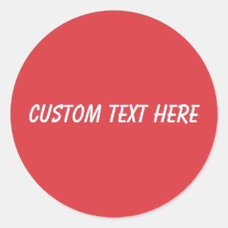 Sticker Rond Coquelicot simple uni rouge