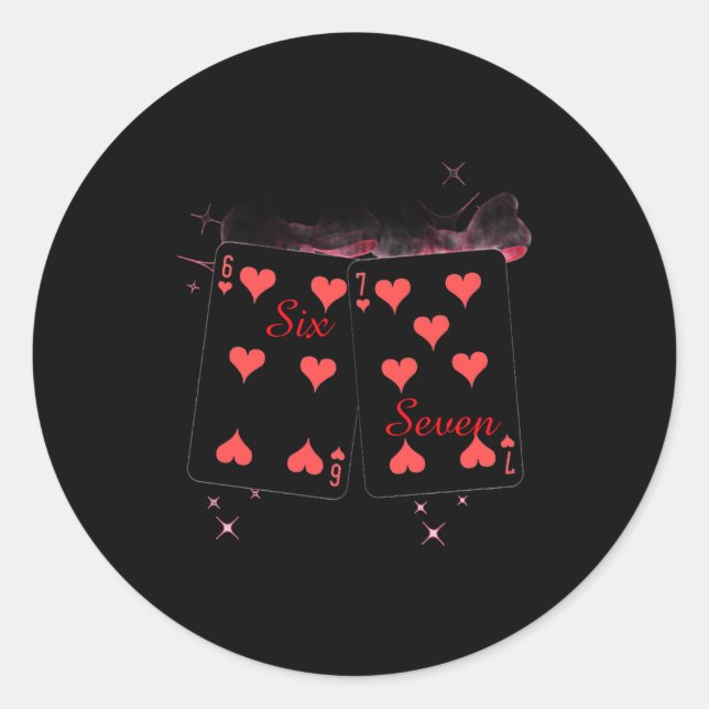 Sticker Rond Coquette Bow 67 Six Seven Nk Valentines Day  (Devant)