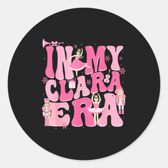 Sticker Rond Coquette In My Clara Era Christmas Nutcracker Merr (Devant)