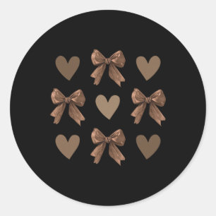 Sticker Rond Coquette Mélanine Nœud Femmes Afro-Américaines Mél