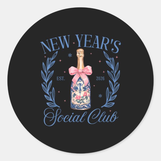 Sticker Rond Coquette New Year 2026 Chinoiserie Social Club Wom (Devant)