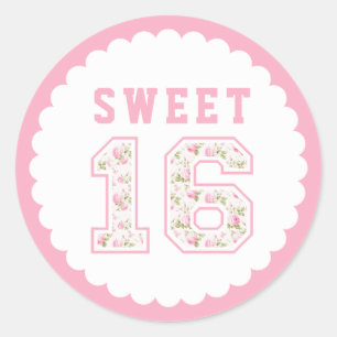 Sticker Rond Coquette rose sucré 16 Université